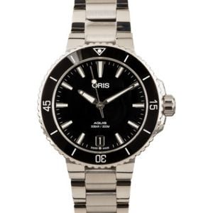 Ladies Oris Aquis Date Black Dial