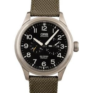 Oris Big Crown ProPilot WorldTimer Olive Textile Strap