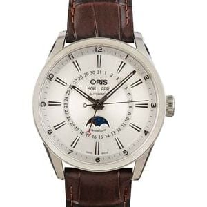 Oris Artix Complication Steel on Brown Leather Strap