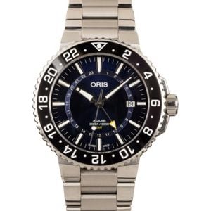 Oris Aquis GMT Date Stainless Steel Blue Dial