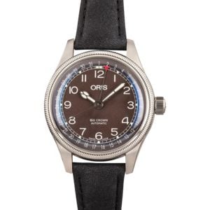 Ladies Oris Big Crown Pointer Date Black Arabic Dial