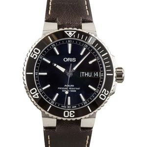 Oris Aquis Big Day Date Steel on Leather Strap