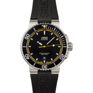 Oris Aquis Date Black Dial Yellow Accents