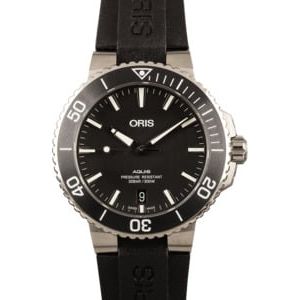 Mens Oris Aquis Date Rubber Strap