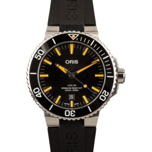 Mens Oris Aquis Date Black Dial Stainless Steel