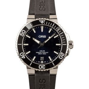 Oris Aquis Date Black Rubber Strap