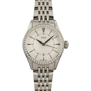 Ladies Oris Artelier Date Diamonds Stainless Steel