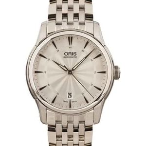 Oris Artelier Date Silver Guilloche Dial