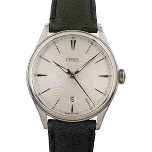 Oris Artelier Date Steel on Leather Strap