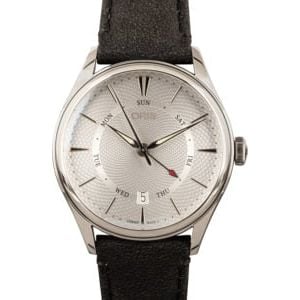 Oris Artelier Pointer Day Date Leather Strap