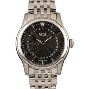 Oris Artelier Pointer Date Small Second Black Dial