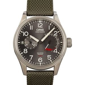 Oris Big Crown Pro Pilot Anthracite Dial Olive Textile Strap