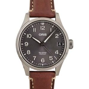 Oris Big Crown ProPilot Big Date Grey Dial & Leather Strap