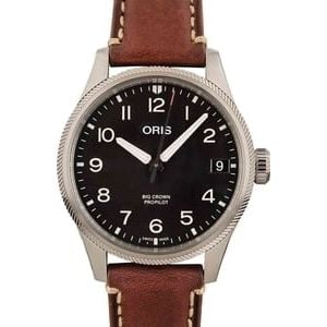 Oris Big Crown ProPilot Big Date Steel on Leather Strap