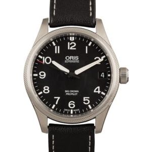 Mens Oris Big Crown ProPilot Big Date Leather Band