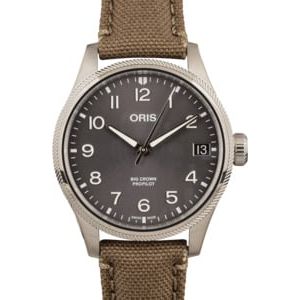 Oris Big Crown ProPilot Big Date Grey Dial & Olive Textile Strap