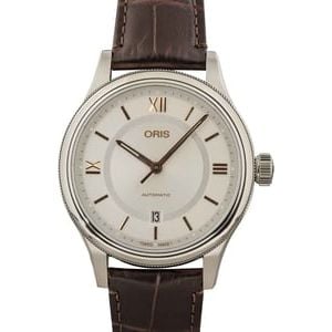 Oris Classic Date Silver Roman Dial