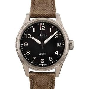 Oris Big Crown ProPilot Big Date Steel on Olive Strap