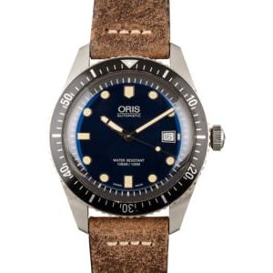 Oris Divers Sixty-Five 42MM Brown Leather Strap