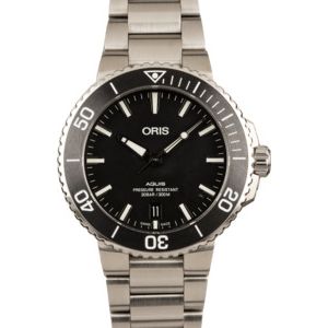 Oris Aquis Date Black Dial Stainless Steel