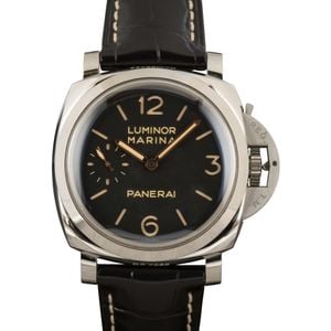 Pre-owned Panerai Luminor Marina Black Arabic Dial