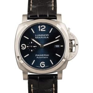 Pre-owned Panerai Luminor Marina Blue Dial