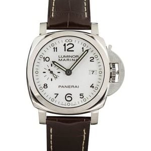 Pre-owned Panerai Luminor Marina White Dial