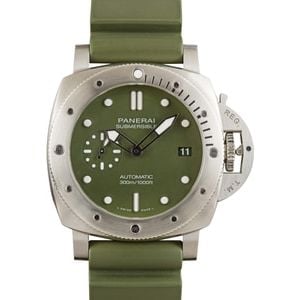 Panerai Submersible Verde Militare Stainless Steel