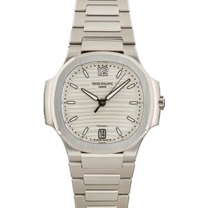 Ladies Patek Philippe Nautilus Silver Dial