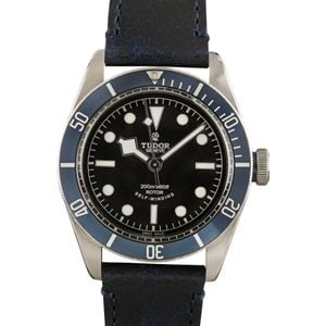 Tudor Black Bay 79220 Steel on Leather Strap