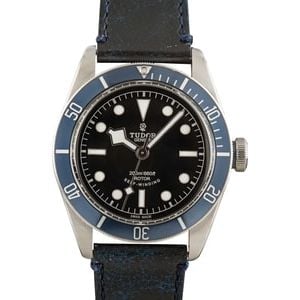 Tudor Black Bay 79220 Steel on Leather Strap